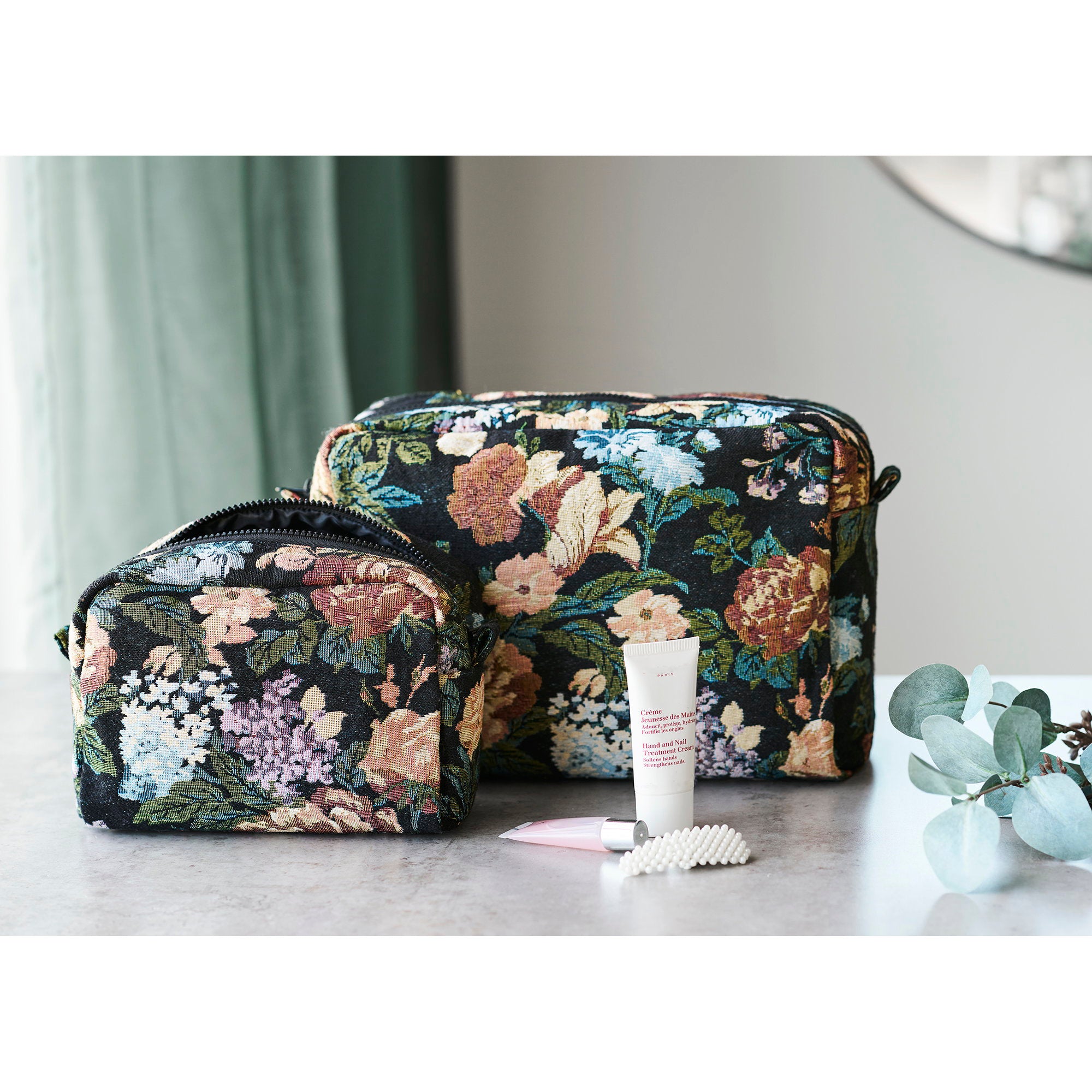 Zoe Toilet Bags - Toilet bags, black mix set of 2