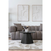 Osaka Coffee Table - Coffee table, oak veneer, black ø70x45 cm