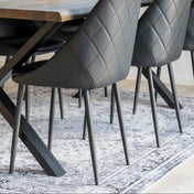 Lunara 160x230cm woven rug - Black & White