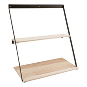 Bern Wall shelf - Wall shelf, steel, pinewood 50x21x52 cm