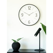 Biel Wall Clock - Wall clock, black and white, , silent movement ø51 cm