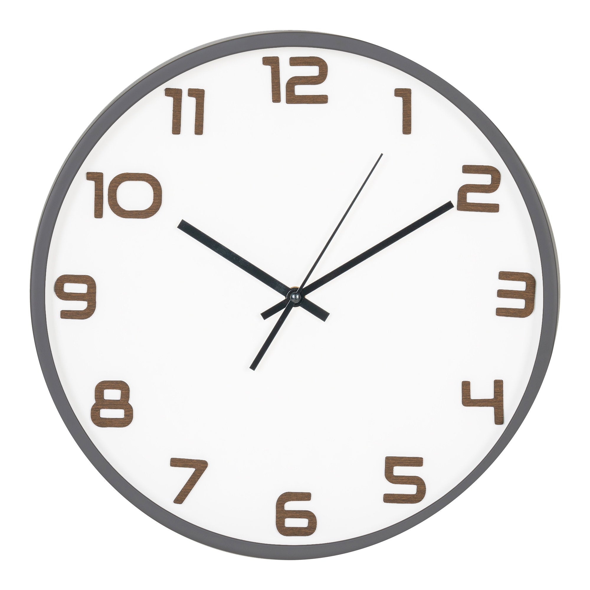 Greenwich Wall Clock - Wall clock, grey, silent movement ø35 cm