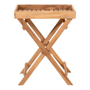 Teak dienbladtafel naturel - 29 x 39 x 49,5 cm