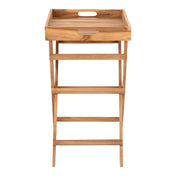 Teak dienbladtafel naturel - 29 x 39 x 49,5 cm