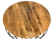 Lexara tobacco wood side table